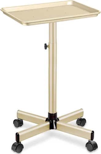 Miniatura 9 de Bandeja de salón sobre ruedas, carrito de belleza rodante con altura ajustable, equipo profesional de salón para uso en barbería/spa/hogar