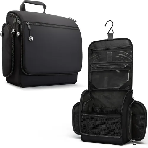 Miniatura 24 de VENTURE 4TH Neceser de viaje colgante para mujeres y hombres - Organizador grande de artículos de tocador con 18 compartimentos, bolsa extraíble