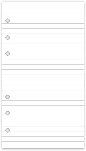 Miniatura 6 de Papel de repuesto rayado A6, 100 hojas/200 páginas, hojas sueltas para carpetas Filofax Person, 6 agujeros perforados, papel de relleno blanco
