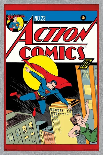 Miniatura 13 de Trends International DC Comics - Póster de pared de Superman - Action Comics 23, 22.375 x 34 pulgadas, versión premium sin marco
