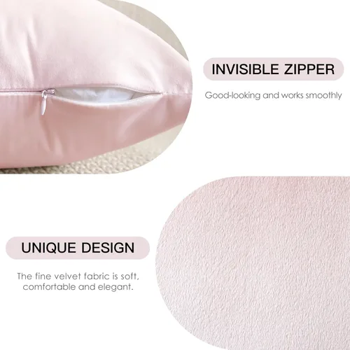 Miniatura 7 de OTOSTAR Fundas de almohada decorativas de terciopelo suave, fundas de cojín cuadradas sólidas, decoración del hogar, fundas de almohada para sofá