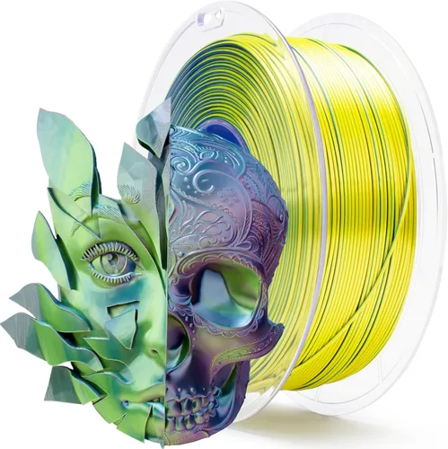Miniatura 35 de ZIRO Filamento PLA, Filamento de Impresora 3D de Seda de Coextrusión de Triple Color 1.75mm, para Bolígrafo de Impresora 3D, Carrete PLA Multicolor
