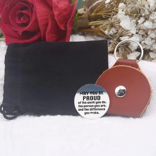 Miniatura 5 de Regalo inspirador de bolsillo de abrazo, recuerdo de relación a larga distancia, acero inoxidable, doble cara, regalo de bolsillo para familiares
