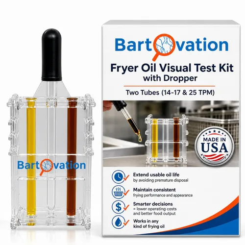 Kit de prueba visual de aceite para freidora Bartovation, 14-17 y 25 TPM | Save Frying Oil & Reduce Waste, for Monitoring Shortening Quality, Made