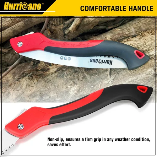 Miniatura 7 de HURRICANE Sierra plegable/implemento de poda de 10 pulgadas/engranaje de corte de madera/cortador de árbol de campamento con hoja curva SK5/dientes