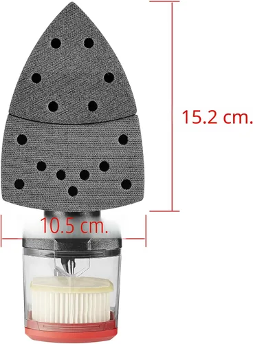 Miniatura 7 de SKIL SR232301 - Lijadora de detalles multifunción con cable con caja antipolvo de microfiltro, 3 accesorios adicionales y 12 hojas de lijado
