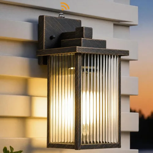 Miniatura 8 de Lámpara de pared para exteriores con sensor de anochecer a amanecer, luz exterior impermeable para porche de casa y garaje, aplique de pared