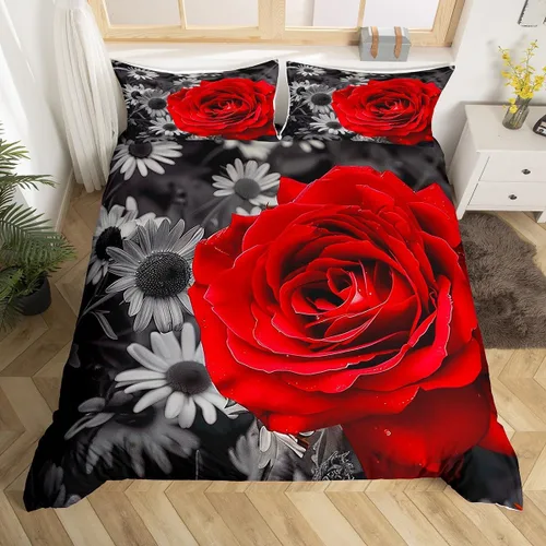 Miniatura 31 de Juego de ropa de cama Groovy de los años 60 y 70 para niños, funda de edredón retro de flores hippie para niños, adolescentes, vintage, bohemio