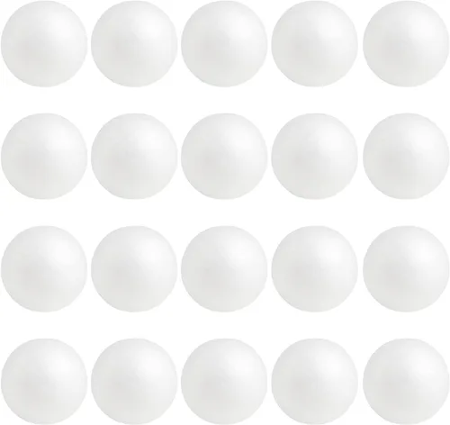 Miniatura 7 de LOKIPA 30 bolas de poliestireno, 6 tamaños, bolas de espuma blanca de 1.2-3.1 in para proyectos escolares, arte, manualidades y decoración de fiestas