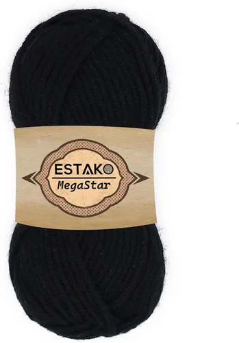 Miniatura 21 de Estako Megastar, 3.52 Oz (100g) de hilo de acrílico 75% y lana 25%, suave, peso grueso voluminoso #5 para crochet y tejer 120 yardas (110m)