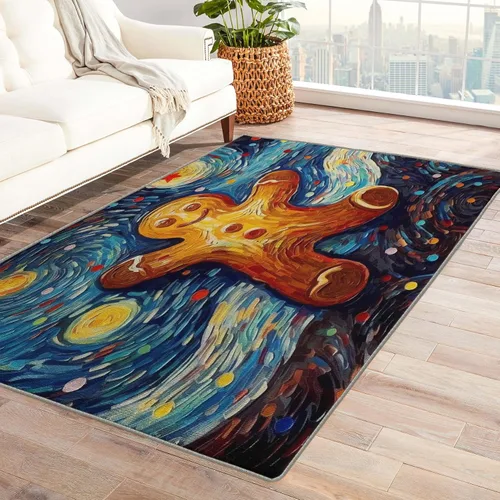 Miniatura 31 de Alfombra de oso de 2 x 3 pies, alfombra de Navidad para entrada, sala de estar, dormitorio, alfombra de animales salvajes, decoración de habitación