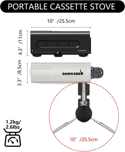 Miniatura 2 de Estufa de casete portátil con bolsa de almacenamiento delicada, estufa de campamento plegable, estufa de campamento compacta, quemador de gas butano
