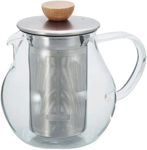 Miniatura 4 de Hario Jarra de té con filtro de acero inoxidable, 23.7 fl oz, transparente
