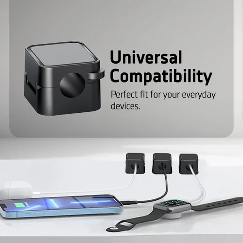 Miniatura 3 de Paquete de 6 organizadores de cables, clip magnético para cables, organizador de cables de escritorio, organizador de cables magnético perfectamente