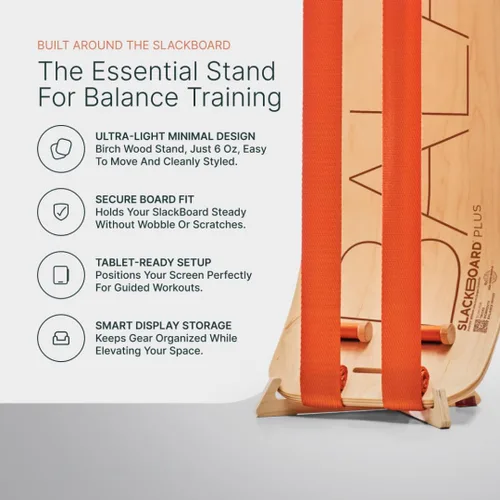 Miniatura 3 de GIBBON SlackBoard - GiBoard Balance Board Kids & Adults - Slackline Balance Trainer - Slack Board Core Workout Equipment Home Gym Training