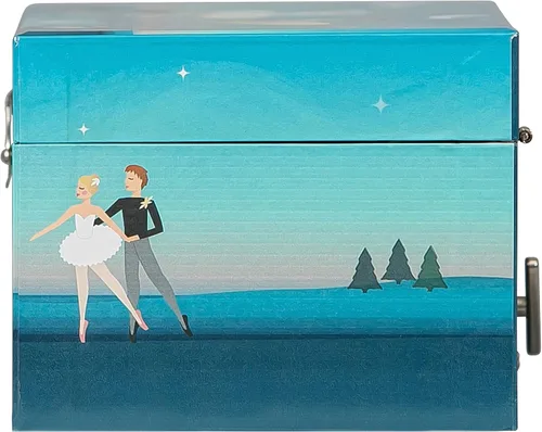 Miniatura 7 de Mele & Co. Since 1912 Marlo Original Twirling Black Hair Ballerina Ballet Dancer Pantuflas Teal Blue Pintado Musical First Jewelry Box para niñas