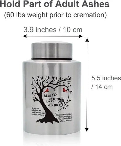 Miniatura 3 de Urnas pequeñas de 60 libras para parte de cenizas adultas masculinas y femeninas, mini urna decorativa de recuerdo de cremación para niños