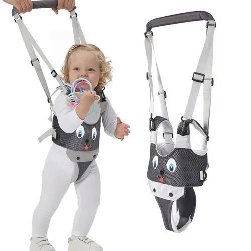 Miniatura 11 de IULONEE Andador de bebé, arnés de mano para niños pequeños, cinturón protector, para actividades infantiles, ajustable, de pie, ayudante de Gris
