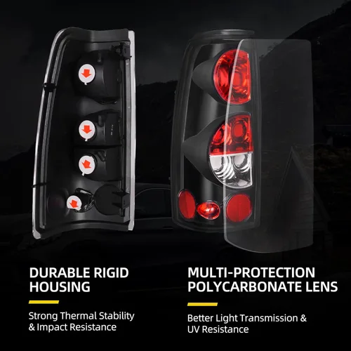 Miniatura 4 de DWVO Luces traseras compatibles con Chevy Silverado 1500 2500 1999-2006, GMC Sierra 1500 1999-2002 y GMC Sierra 2500 2001-2002, lentes traseras, OE