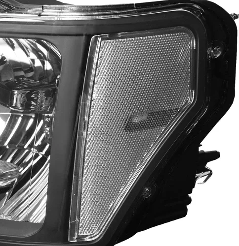 Miniatura 3 de DNA Motoring HL-OH-F1509-BK-CL1 - Faros delanteros con carcasa negra y lente transparente compatibles con Ford F150 09-14