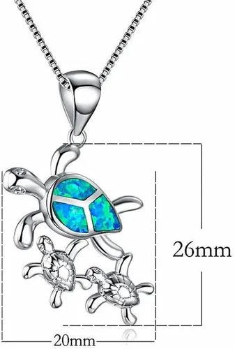Miniatura 2 de kelistom Collar con colgante de tortuga marina para mujeres, hombres, niñas y niños, cadena de eslabones chapada en plata, Metal, No es una piedra