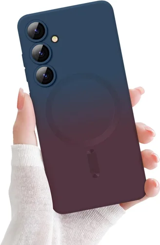 Miniatura 22 de Newseego Funda magnética para Samsung Galaxy S22 5G, funda de silicona líquida suave de lujo, antiarañazos, a prueba de golpes, protector completo