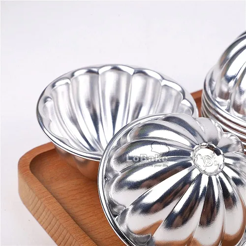 Miniatura 5 de LoBake Moldes ondulados de aluminio para tartas de flores y calabazas, moldes de jalea para pudín, para magdalenas, herramientas para hornear (R23)