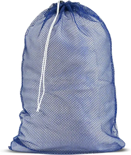 Miniatura 18 de Bolsa de lavandería de malla XL de Handy Laundry - Duradera, lavable a máquina con cierre de cordón seguro - Perfecta para dormitorios Negro