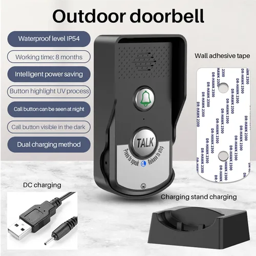 Miniatura 3 de Intercomunicadores inalámbricos para el hogar, 4,921.3 ft, 2 métodos de carga, sistema de intercomunicador inalámbrico de largo alcance, timbre