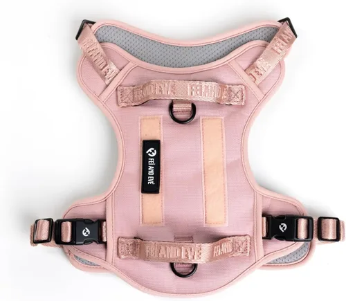 Miniatura 10 de Fei & Eve - Arnés para perro, sin tirones, nailon duradero, doble asa, panel táctico, pequeño (negro) 3-Point No-Pull Control, Dual Handle