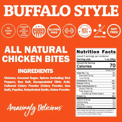 Miniatura 3 de Field Trip Bocaditos de carne seca de pollo, totalmente naturales y sin gluten, bocadillos saludables aptos para dieta keto y paleo, bajos