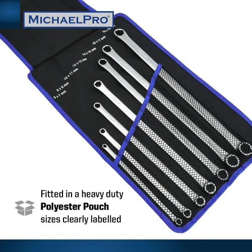 Miniatura 6 de MichaelPro MP001213 - Juego de llaves extractoras de pernos extra largas (métricas) Extractor de tuercas y pernos de caja redondeada de 6 puntos