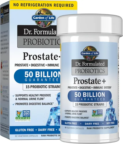 Garden of Life Probióticos Dr. Formulados Prostate+ - Acidophilus y probióticos apoyan la próstata saludable y el equilibrio digestivo - Estables en