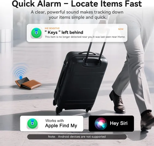 Miniatura 4 de Air-Tag - Paquete de 2 tarjetas de seguimiento de cartera [certificado Apple MFi] (solo iOS), rastreadores de aire para Find My - Buscador de llaves