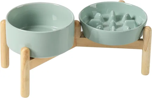 Miniatura 70 de Havniva Tazón de cerámica de 0.9 tazas para perros de alimentación lenta para perros pequeños, alimentador lento para mascotas de 6.1 pulgadas, 1 x