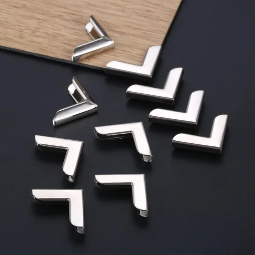 Miniatura 3 de 50 protectores de esquina de metal de 0.78 x 0.78 pulgadas (0.787 x 0.787 in), soportes de esquina decorativos para álbumes, menús, marco de fotos