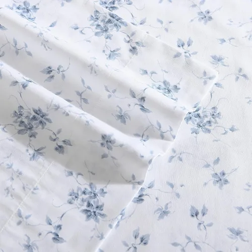 Miniatura 5 de Laura Ashley - Juego de sábanas tamaño individual, sábanas suaves como la mantequilla con un tacto ligero de satén de algodón suave y sedoso - Funda