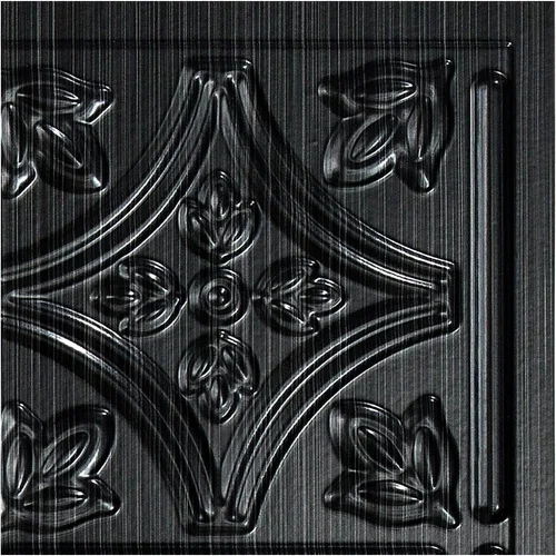 FASÄDE Panel decorativo para salpicaduras de vinilo con estilo tradicional y patrón 1 en ónix cepillado (muestra de 6 x 6 pulgadas)