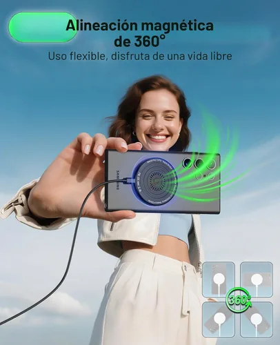 Miniatura 7 de Cargador inalámbrico 2 unidades de 6 pies 15 W Samsung cargador inalámbrico magnético almohadilla de carga rápida para Samsung Galaxy S25 Ultra/S24