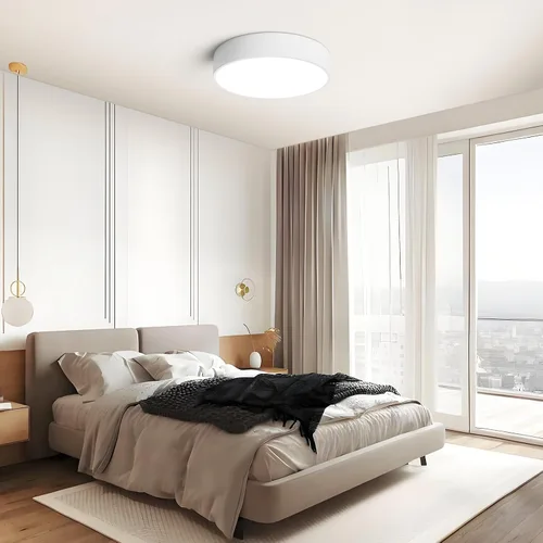 Miniatura 7 de Lámpara LED Regulable de Montaje Empotrado Cerca del Techo, Accesorio de Iluminación de Sala de Estar, Lámparas de Techo Redondas Blancas Modernas