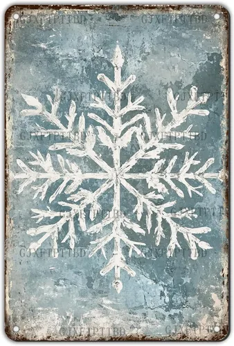Miniatura 8 de Letreros de Navidad de Metal Vintage de Lata, May You Never to Too Grown Up to Search The Skies Christmas Eve 8x12 Pulgadas Arte Rústico de Pared