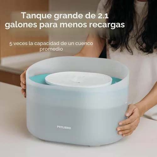 Miniatura 4 de PETLIBRO Fuente de agua para perros, fuente de agua de cápsula de 2.1 galón/8 litros para perros medianos a grandes, dispensador de tazón de agua