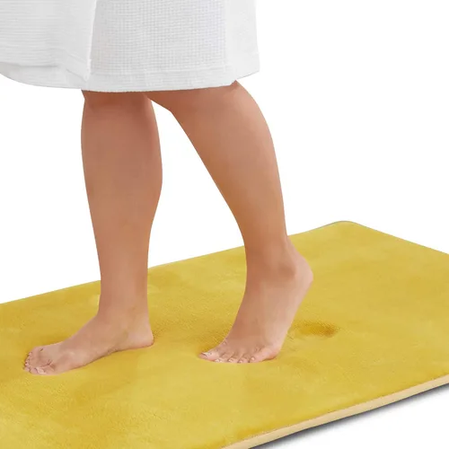 Miniatura 11 de Alfombra de Baño de Espuma Viscoelástica Antideslizante Absorbente Súper Acogedora de Terciopelo para Baño (17 pulgadas X 24 pulgadas, Autumn Glaze)