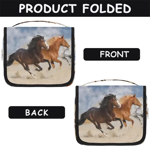 Miniatura 5 de Bardic Neceser de viaje colgante, bolsa de aseo para galope, animales de gran capacidad, bolsa de cosméticos de maquillaje, kit de aseo portátil