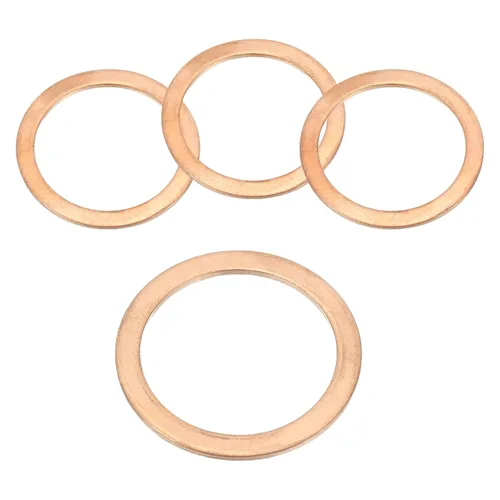 Miniatura 36 de PATIKIL Anilla de arandela de cobre M4, 25 piezas, 4mm ID 8mm OD 1mm de espesor, arandela plana métrica de sello de cobre para tornillos, pernos
