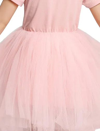 Miniatura 7 de YOFEEL Vestido de verano para niñas pequeñas de manga corta tutú longitud hasta la rodilla
