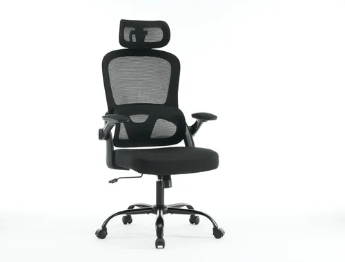 Miniatura 6 de Silla de oficina ergonómica, silla de escritorio para computadora con malla de respaldo alto y soporte lumbar ajustable, sillas giratorias