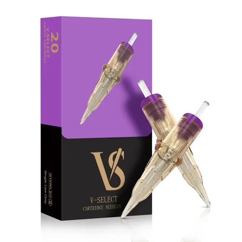 EZ Cartuchos de tatuaje profesionales Agujas Liner 1RL, V Select 1401RL Agujas individuales de maquillaje permanente para cejas Rotary Pen