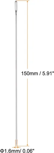 Miniatura 2 de HARFINGTON 30 agujas de abalorios de 0.063 in de diámetro, agujas de coser rectas largas de acero inoxidable, agujas de coser bordadas de 6 pulgadas