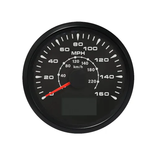 Miniatura 17 de ELING Velocímetro GPS para coche, motocicleta, barco con odómetro 0-80 mph, 0-120 km/h, para ATV, UTV, con 8 luces de fondo de 85 mm Negro+Negro